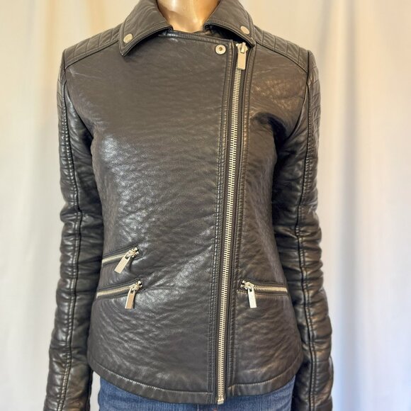 ASOS Women's Size 6 Black Faux Leather Jacket - Picture 1 of 10